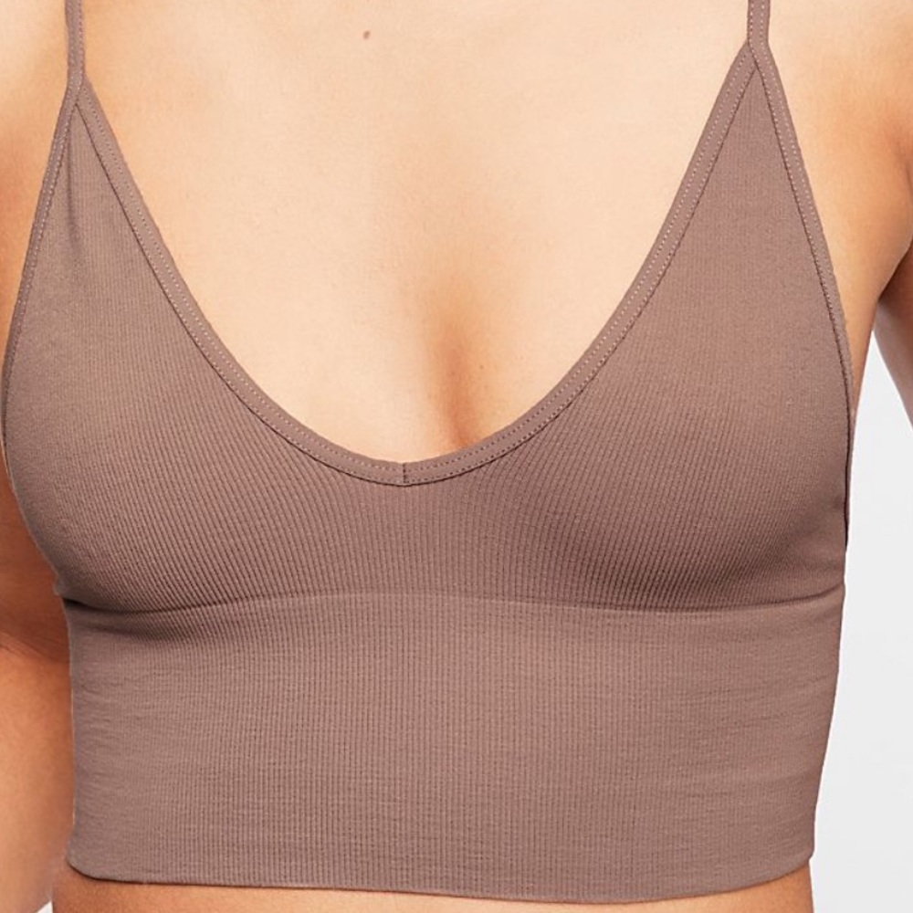 Free People SAND brown Ali low back bra - Picture 5 of 7